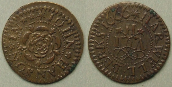 Harwell, John Hanson 1666 farthing